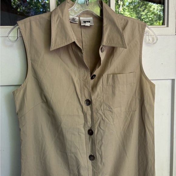Vintage 90s DKNY Button-Down Dress – Size 6 - Picture 4 of 6